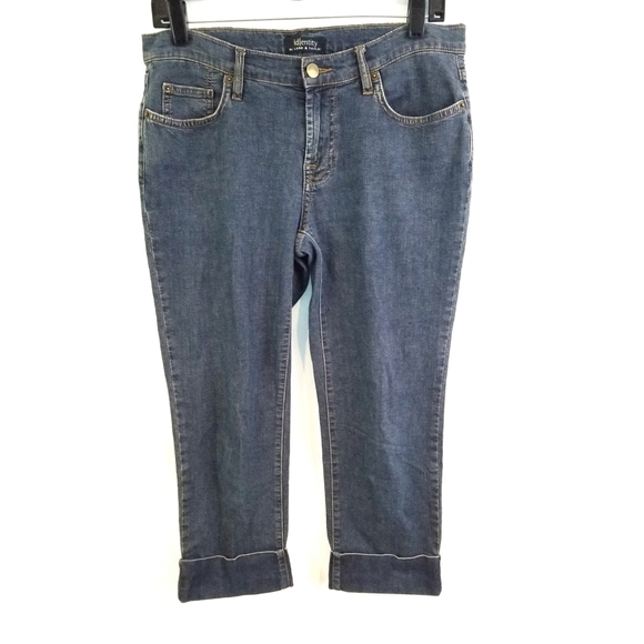 3/$25 IDentity Lord & Taylor Size 6 Cuffed Cropped Capri Jeans - Picture 1 of 4